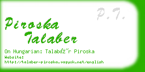 piroska talaber business card